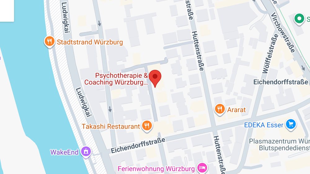 Karte: Psychotherapie & Coaching Würzburg – Dr. med. Karacay – Privatpraxis