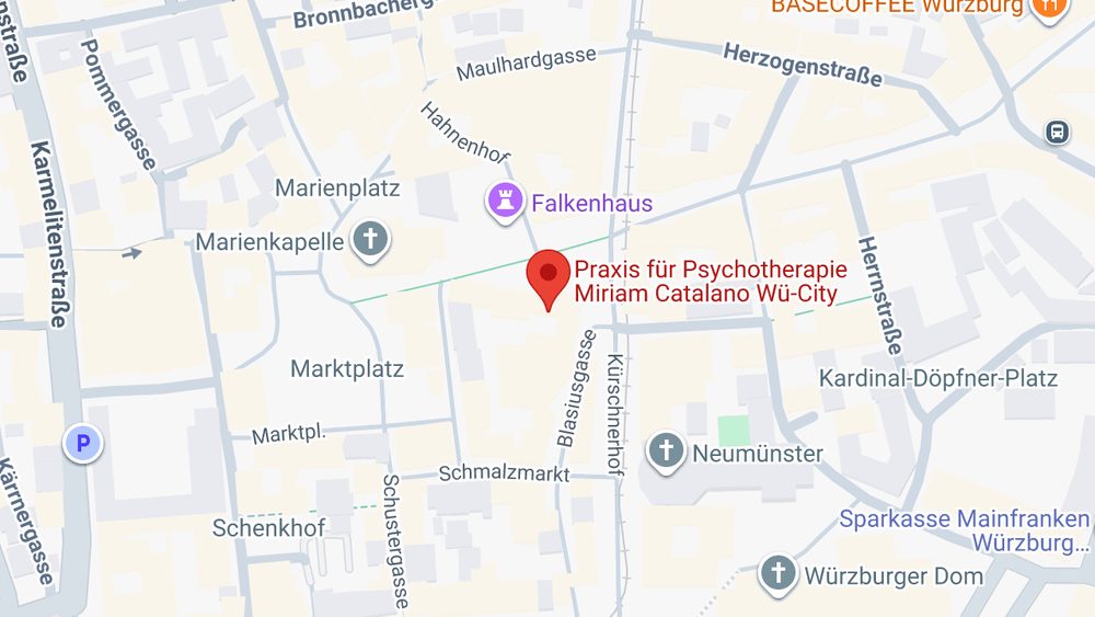 Karte: Praxis für Psychotherapie Miriam Catalano Wü-City