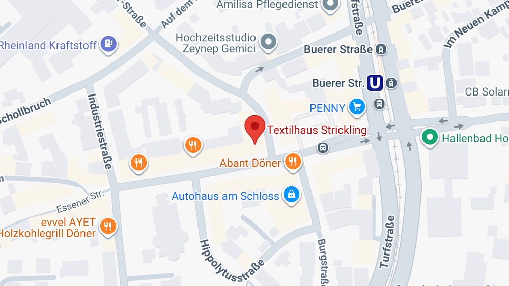 Karte: Textilhaus Strickling