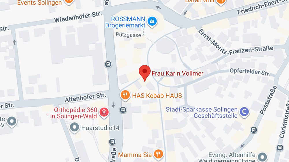 Karte: Frau Karin Vollmer