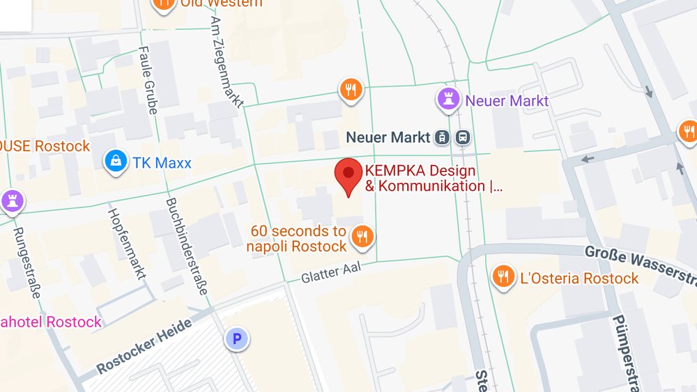 Karte: KEMPKA Design & Kommunikation | Rostock | Diplom Designerin: Christine Kempka