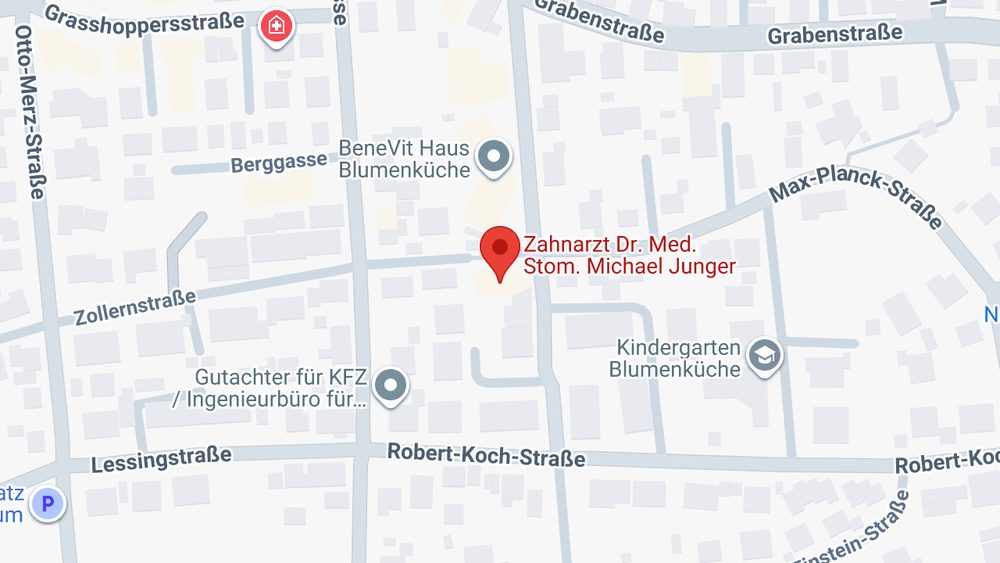 Karte: Zahnarzt Dr. Med. Stom. Michael Junger