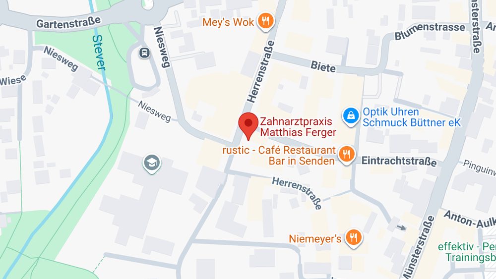 Karte: Zahnarztpraxis Matthias Ferger