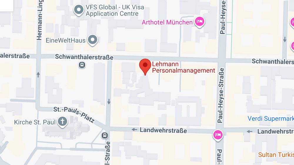 Karte: Lehmann Personalmanagement GmbH