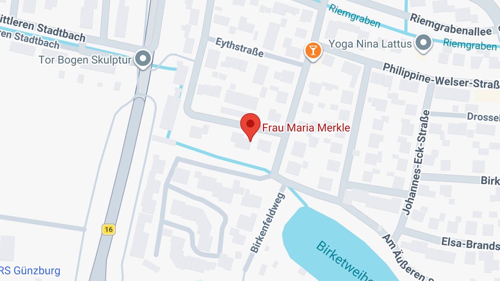 Karte: Frau Maria Merkle