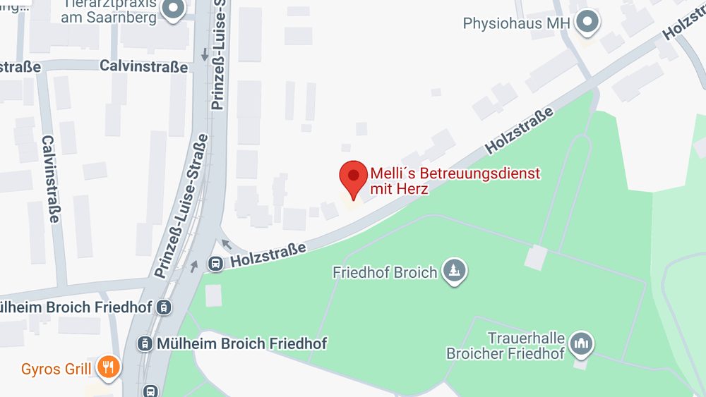 Karte: Melli ́s Betreuungsdienst mit Herz